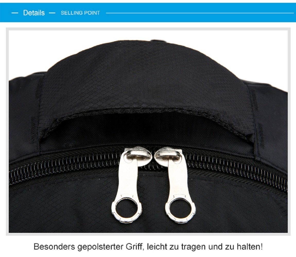 RAIKOU Rucksack 60L Wasserdichter Wanderrucksack Kletterrucksack Reiserucksack (Kletterfischer, Faltbare), ultraleichter, packbarer