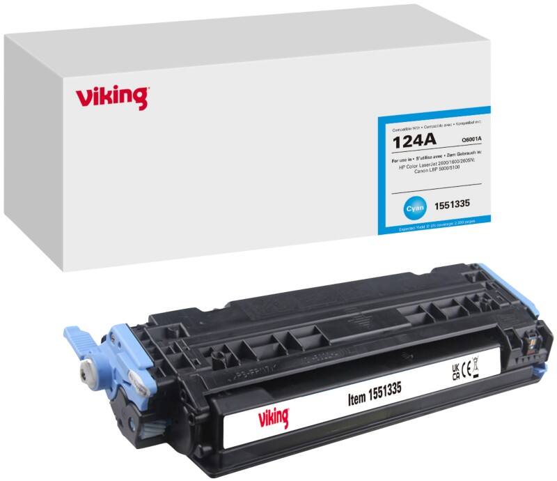 Viking 124A Kompatibel HP Tonerkartusche Q6001A Cyan