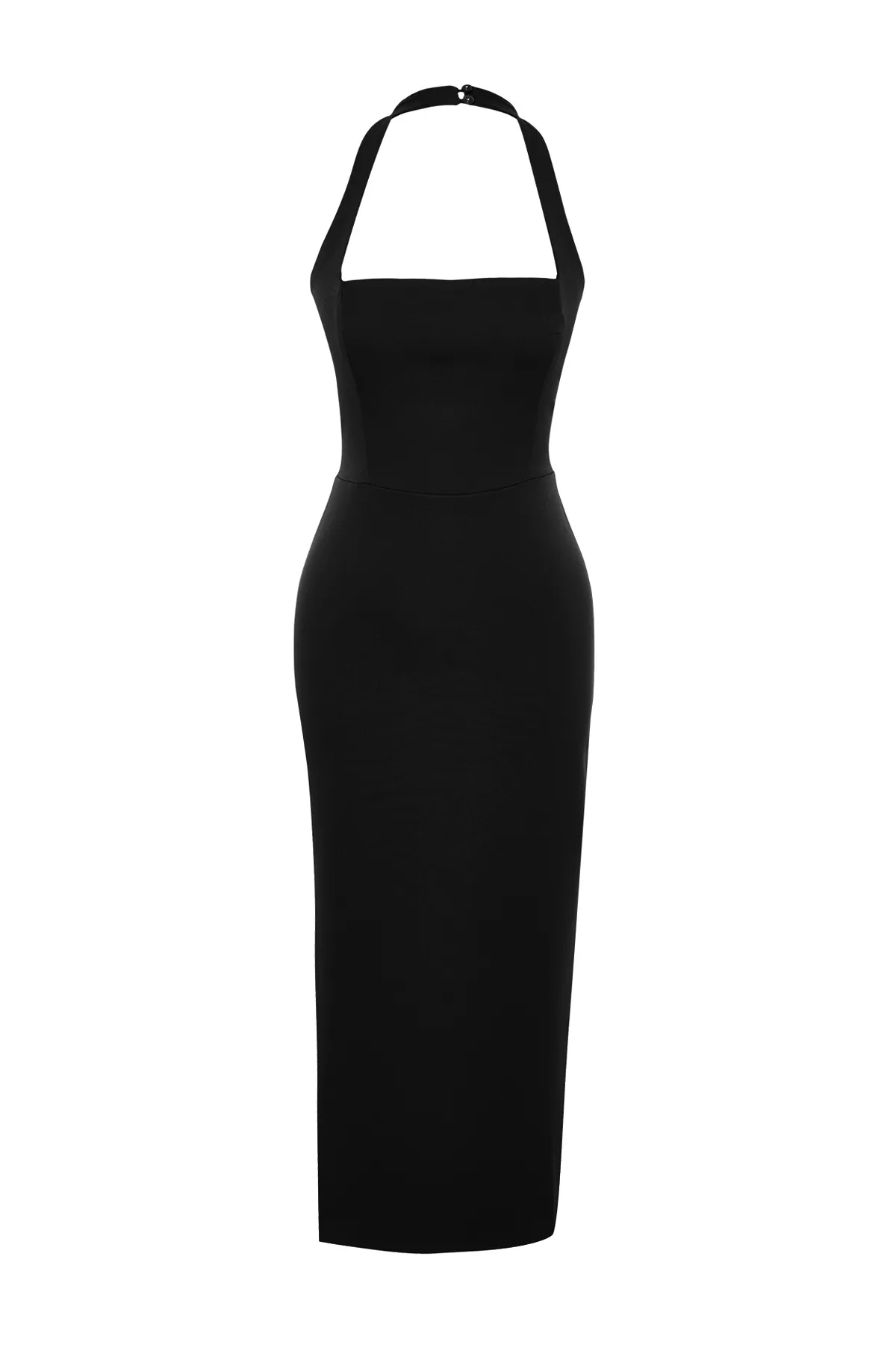 Trendyol Collection  Schwarzes, körperbetontes Webkleid TPRSS24EL00136