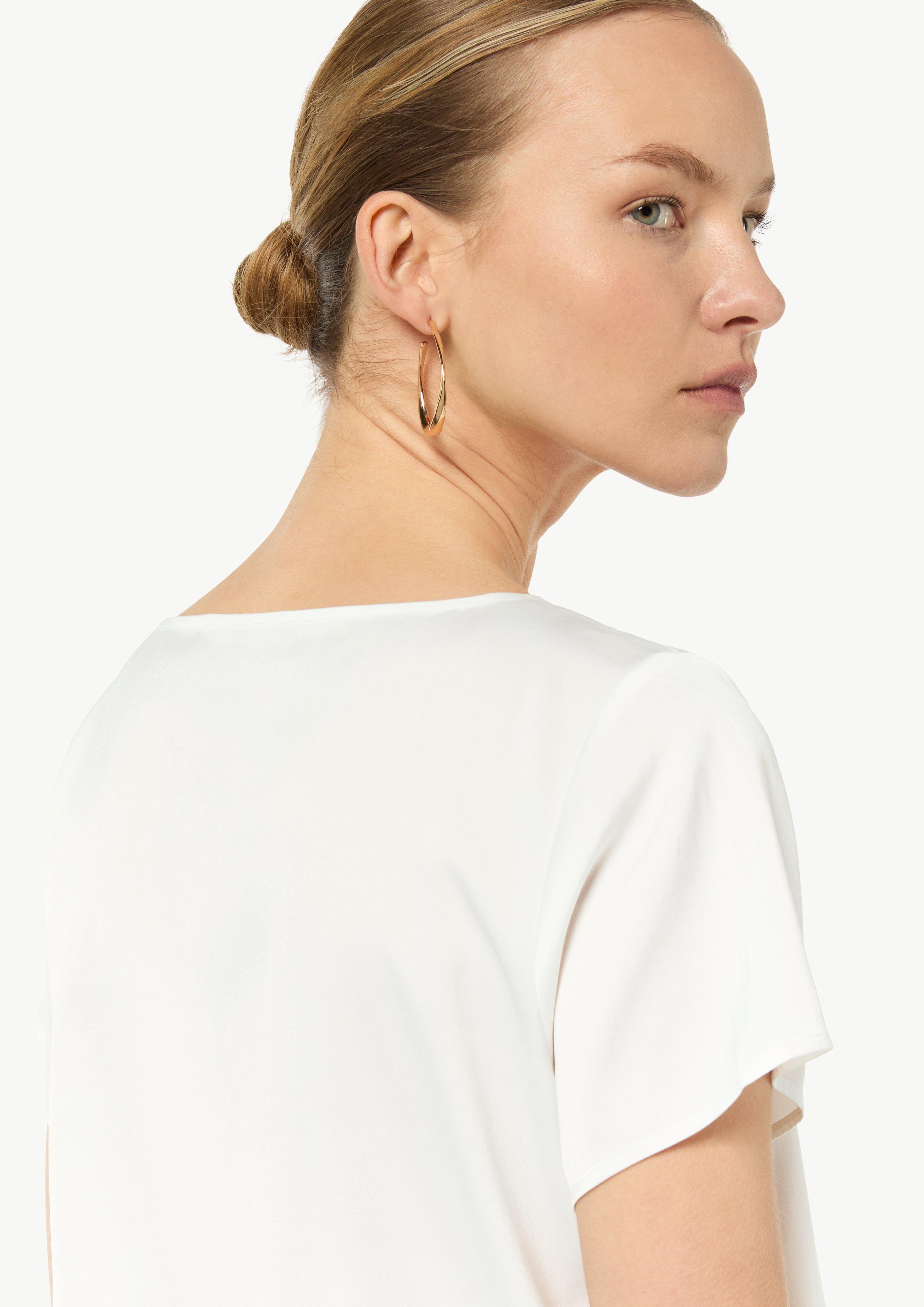 Bluse aus Satin - weiß