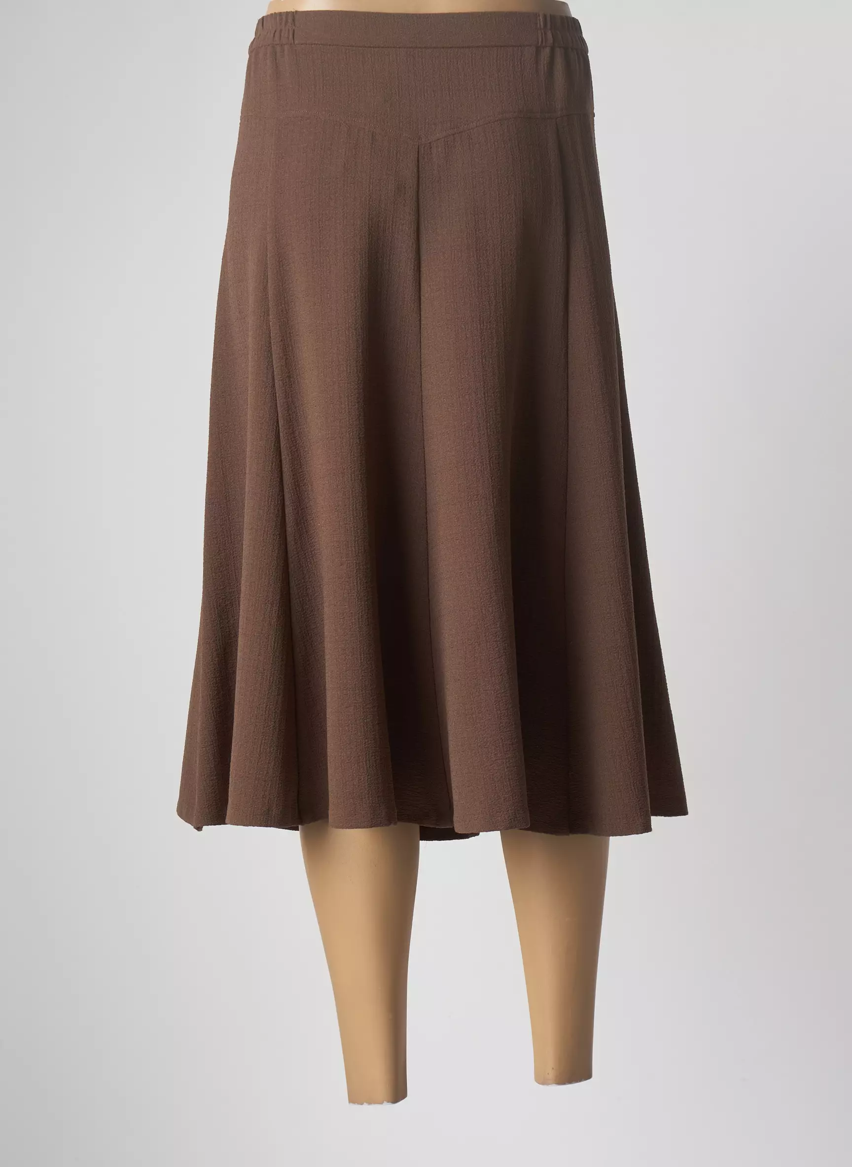 K Tendances Jupes Mi Longues Femme couleur marron