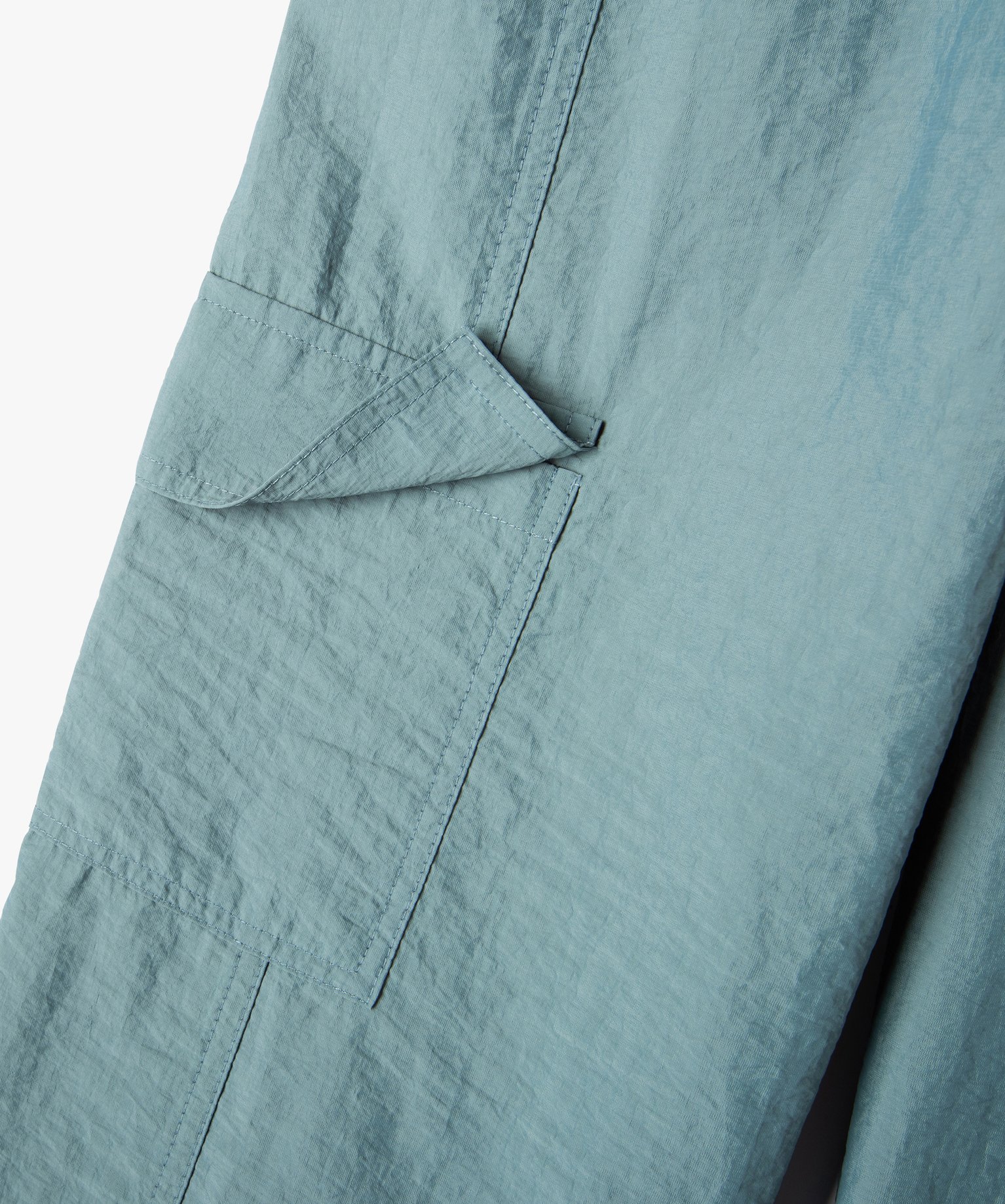 Pantalon en toile de parachute avec poches à rabat fille gris | GEMO