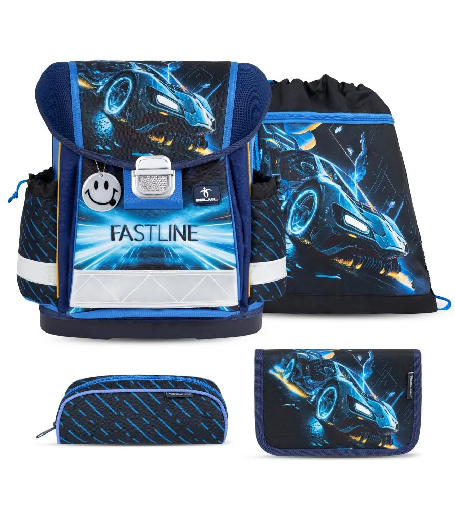 Belmil Classy Schulranzen Set 4-teilig mit Brustgurt - Fastline