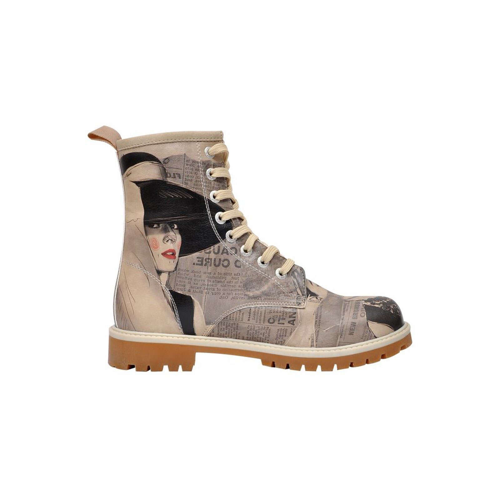 DOGO Damen Boots Schnürboots Vegan