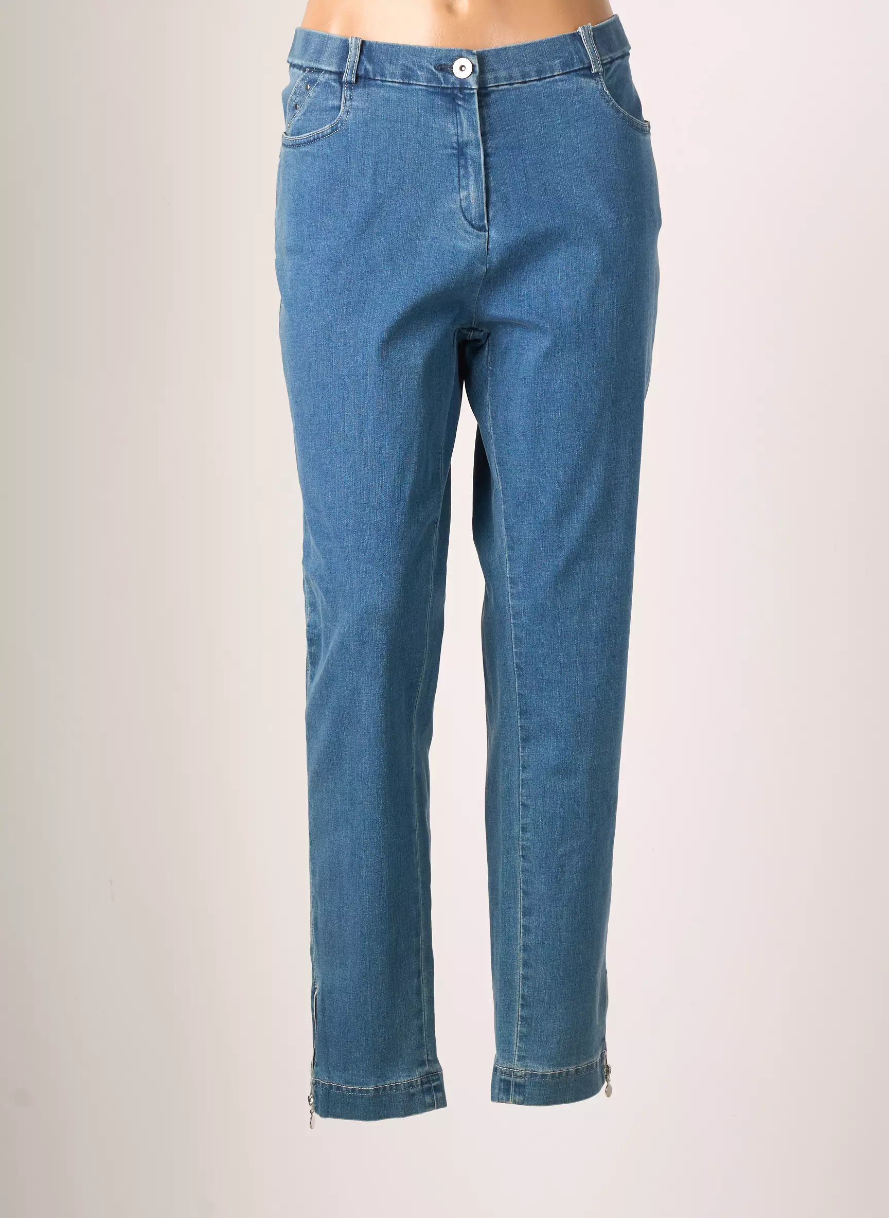 Christine Laure Jeans Coupe Droite Femme couleur bleu