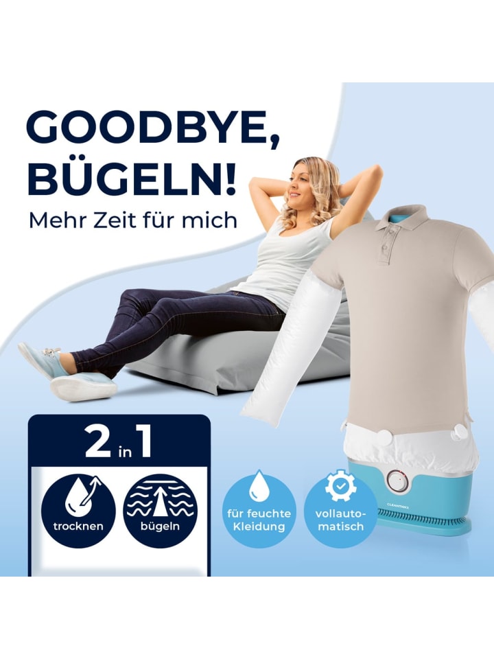 CLEANmaxx CLEANmaxx Bügler mit Timerfunktion für Hemden & Blusen - Blau günstig kaufen onesize