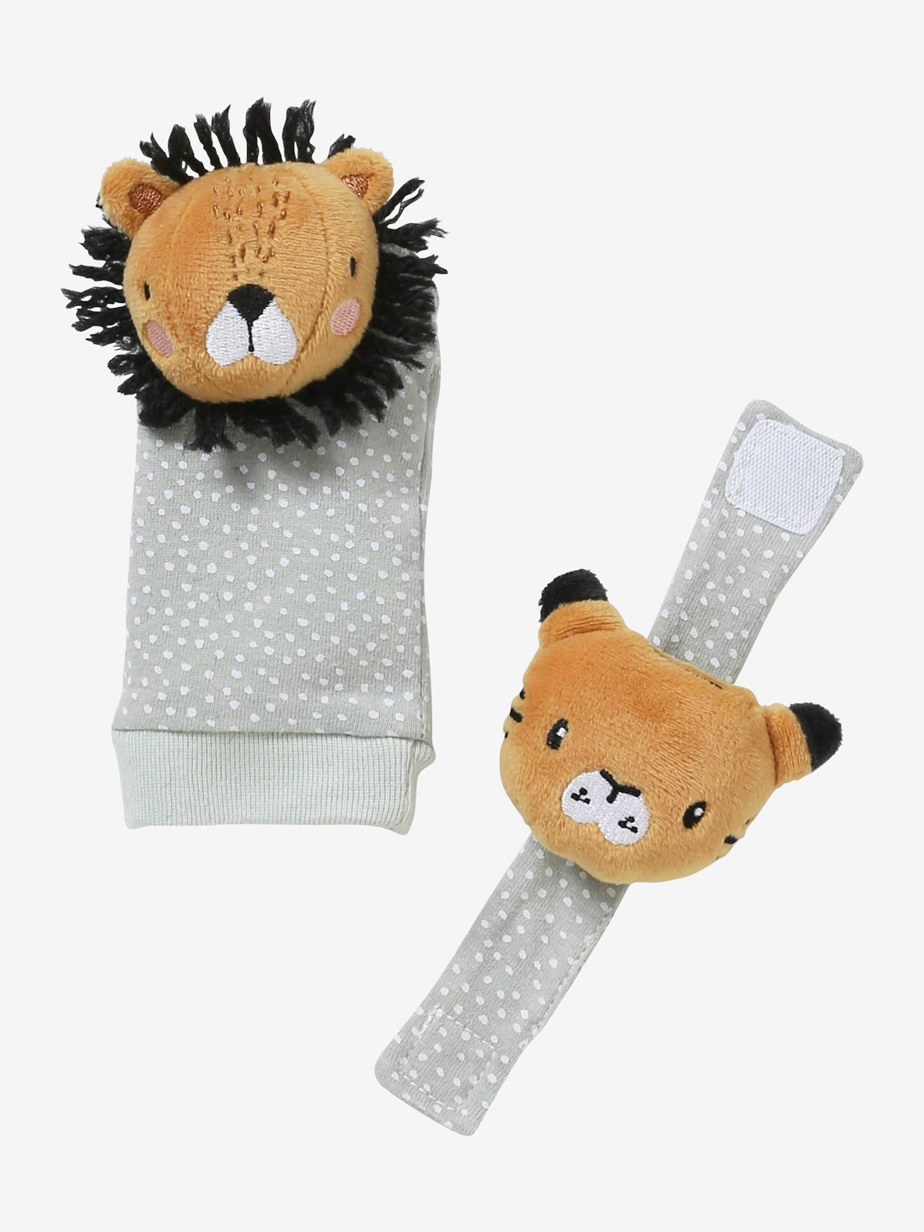Vertbaudet Baby Rassel-Set aus Armband und Socken TANSANIA - mehrfarbig