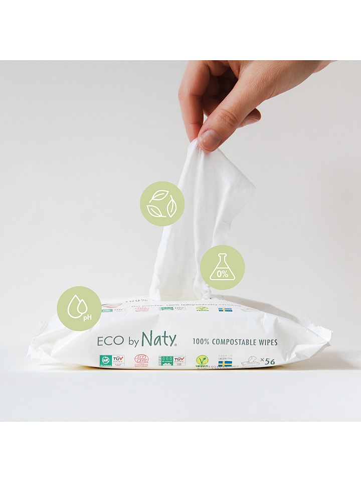 Naty 12er-Set: Feuchttücher 