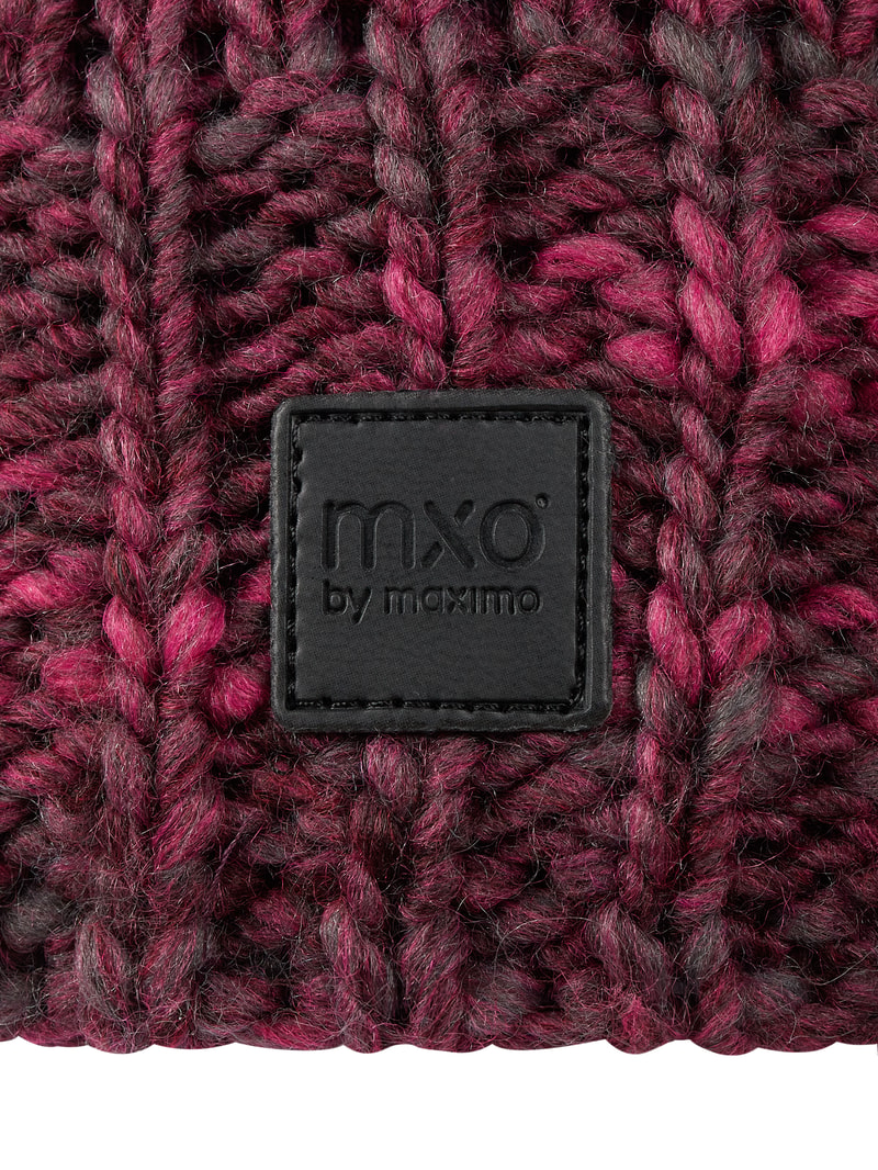 Beanie mit Woll-Anteil in fuchsia
