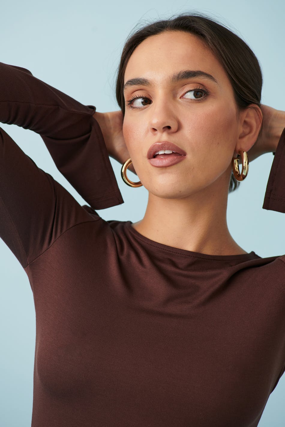 Soft touch crew neck top