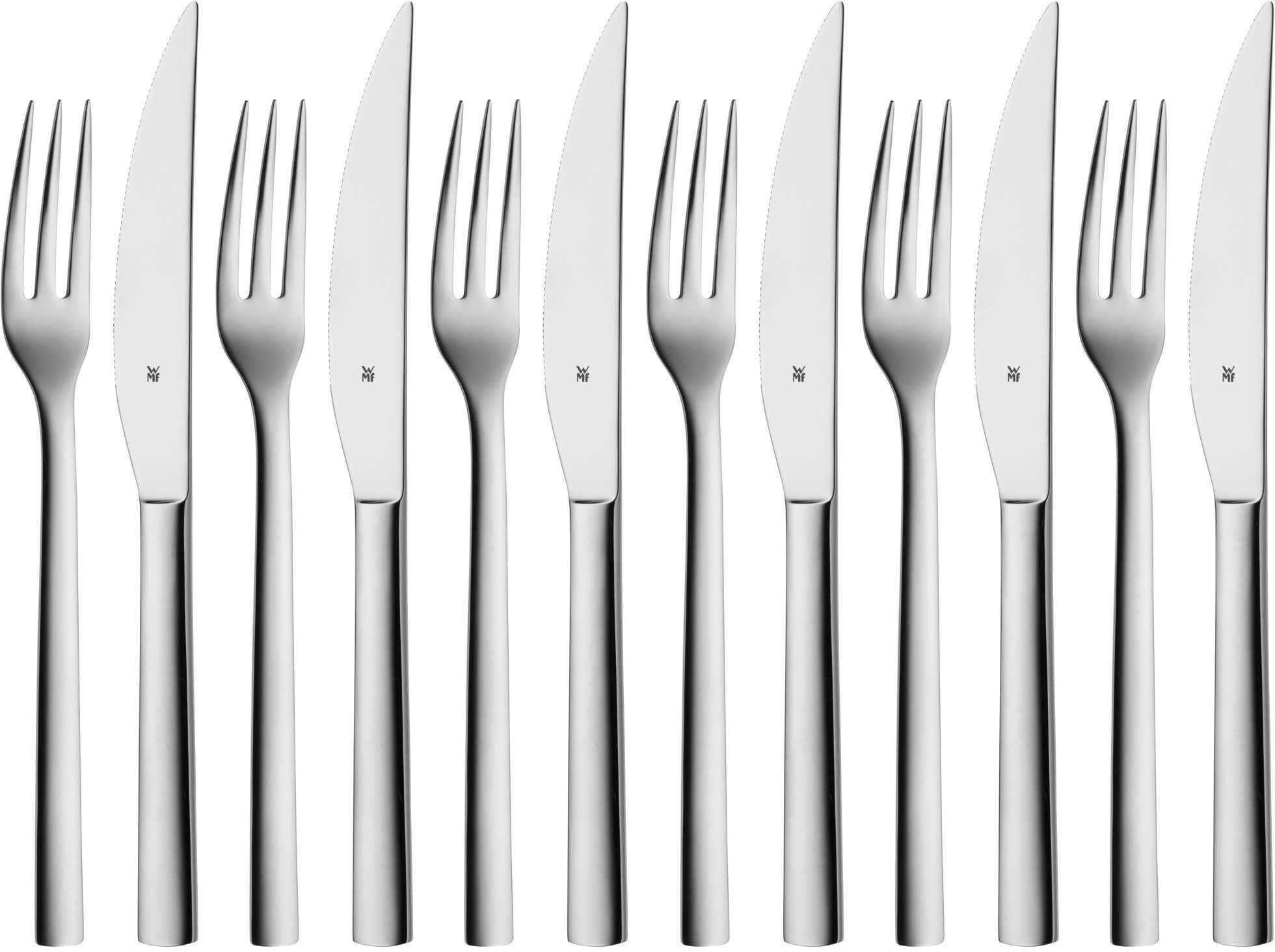 WMF Steakbesteck Nuova, Solide Monobloc Steakmesser