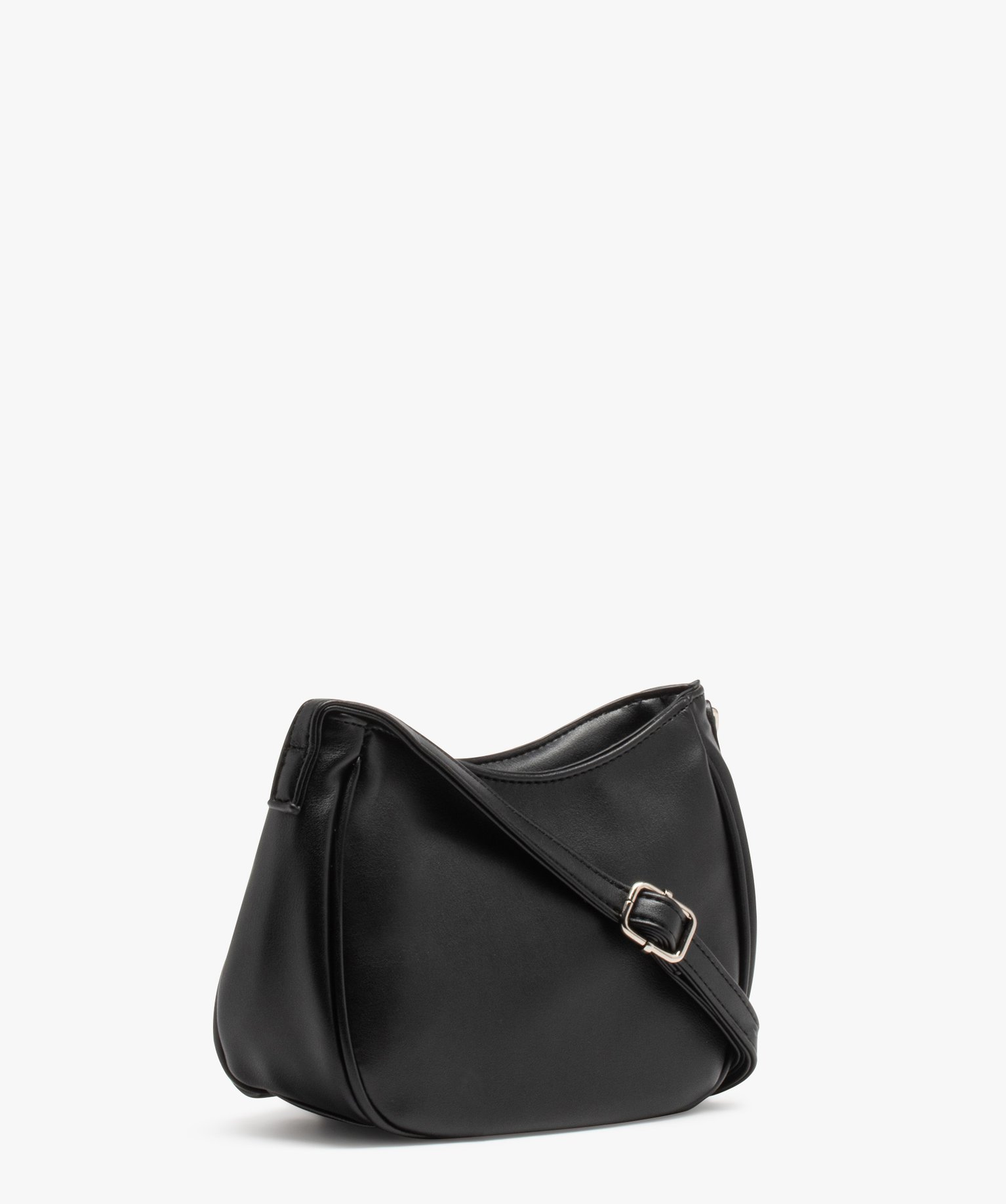 Sac besace compact souple look rock femme noir | GEMO