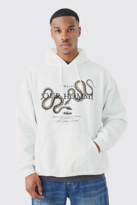 Oversize Hoodie mit Pour Homme Sake Print