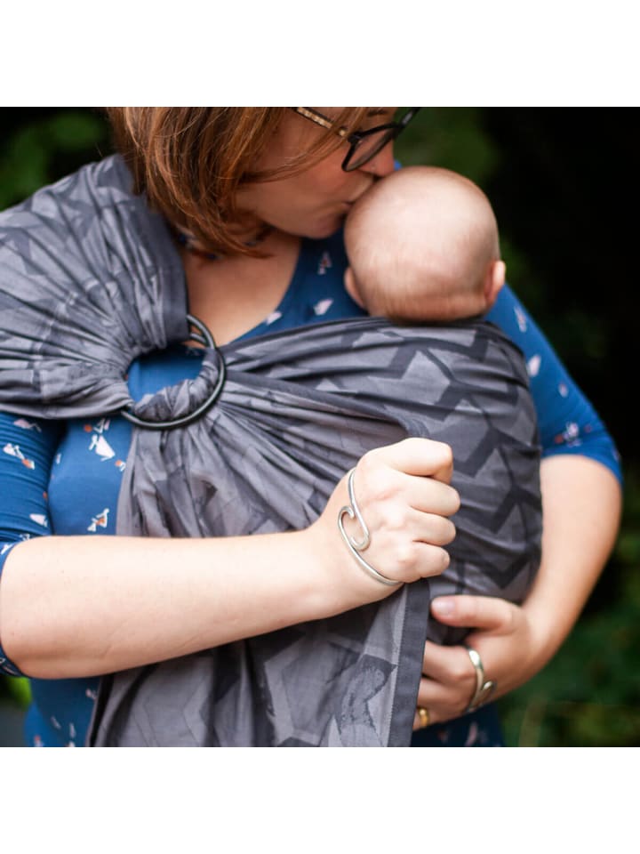 Hoppediz Babytragetuch Ring-Sling kbA in Amsterdam black günstig kaufen 70 x 200 cm
