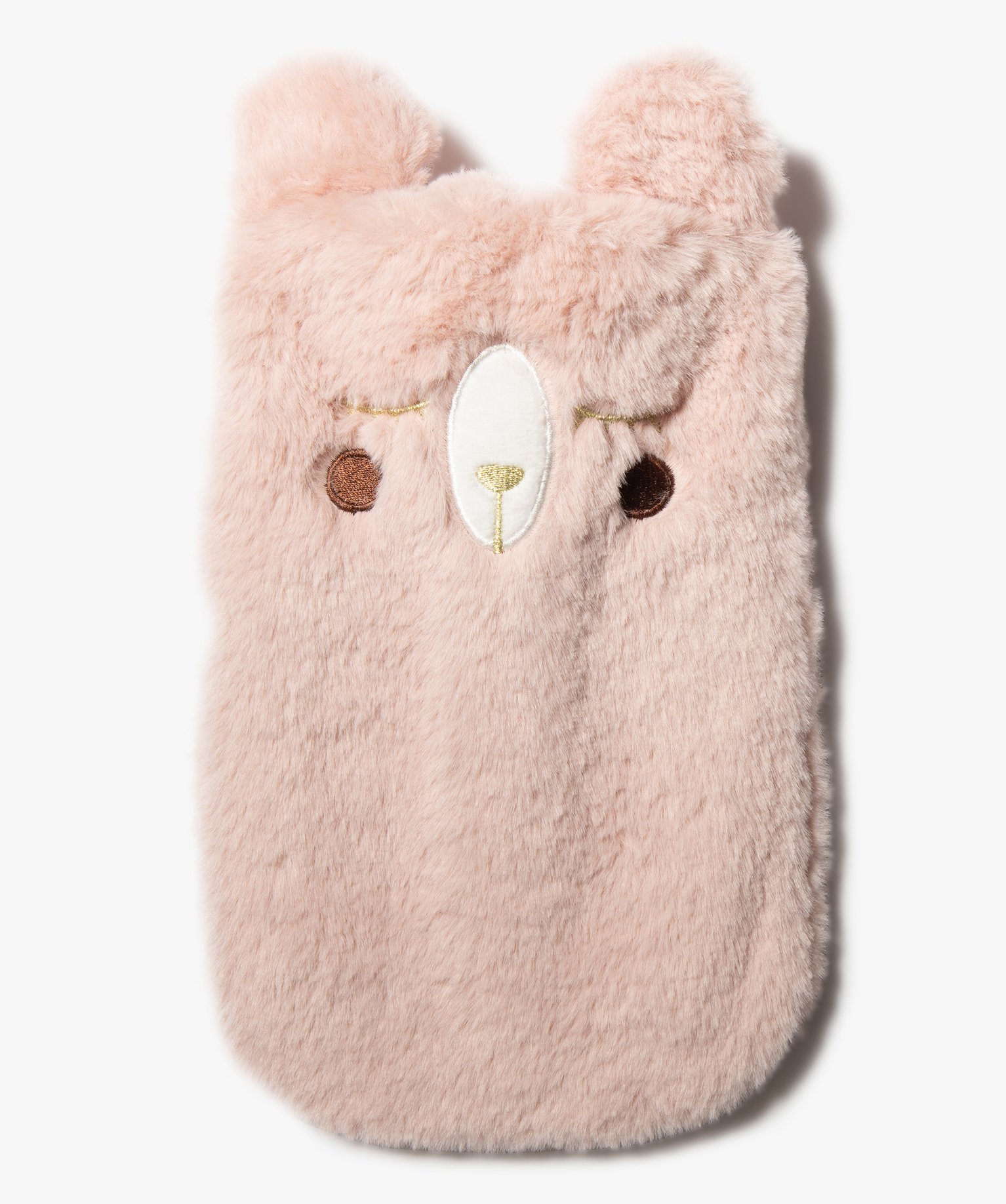 Bouillotte fille en matière peluche motif animal rose | GEMO