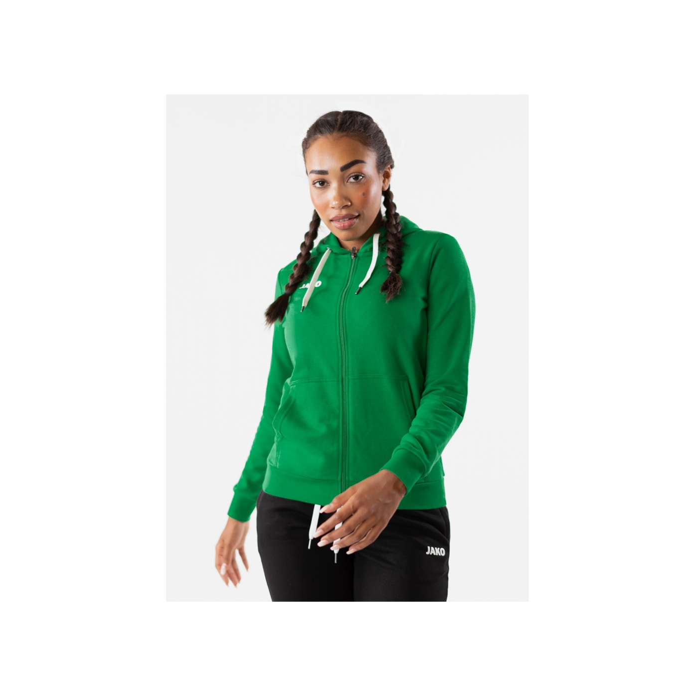 JAKO Base Kapuzenjacke Damen Grün F06