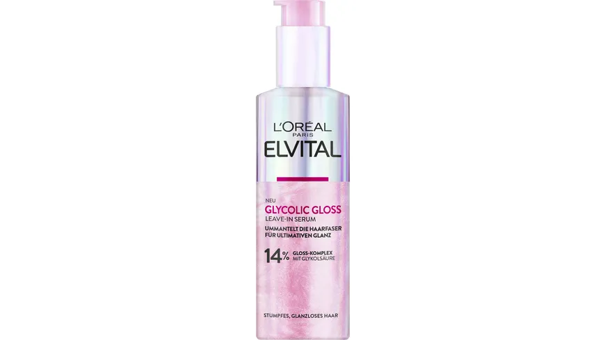 L'Oréal Paris Elvital Glycolic Gloss Leave-In Serum - Versiegelt das Haar für ultimativen Glanz 150 ml