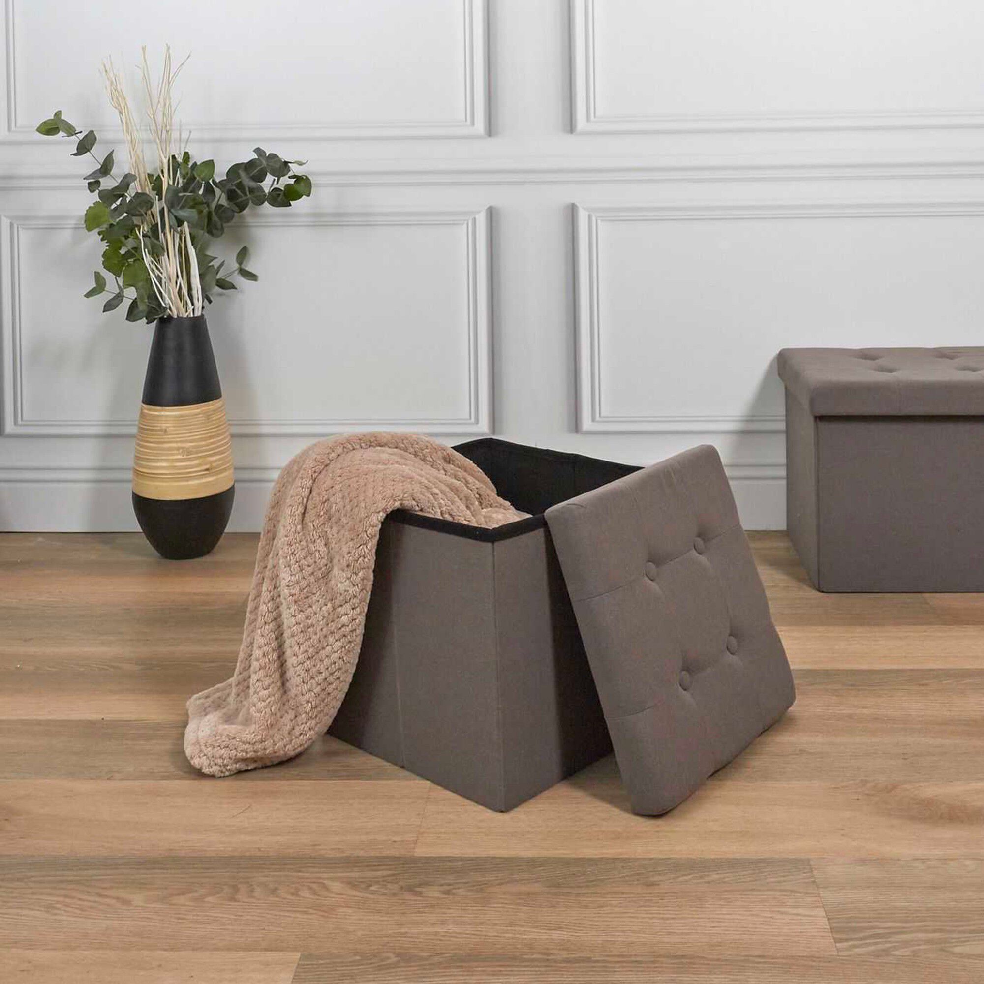 Coffre-pouf pliable – 2 coloris