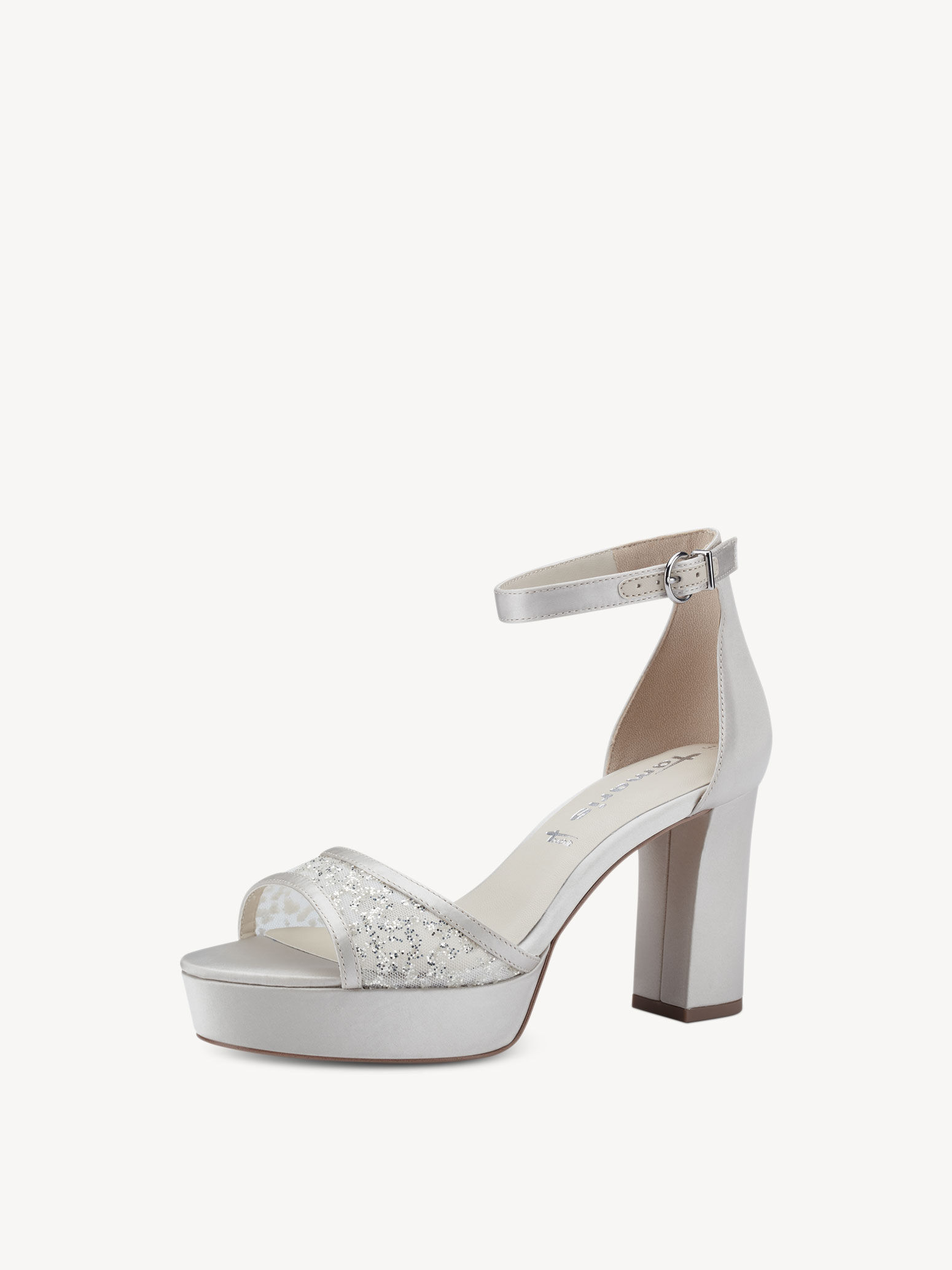 Sandale à talon - beige
