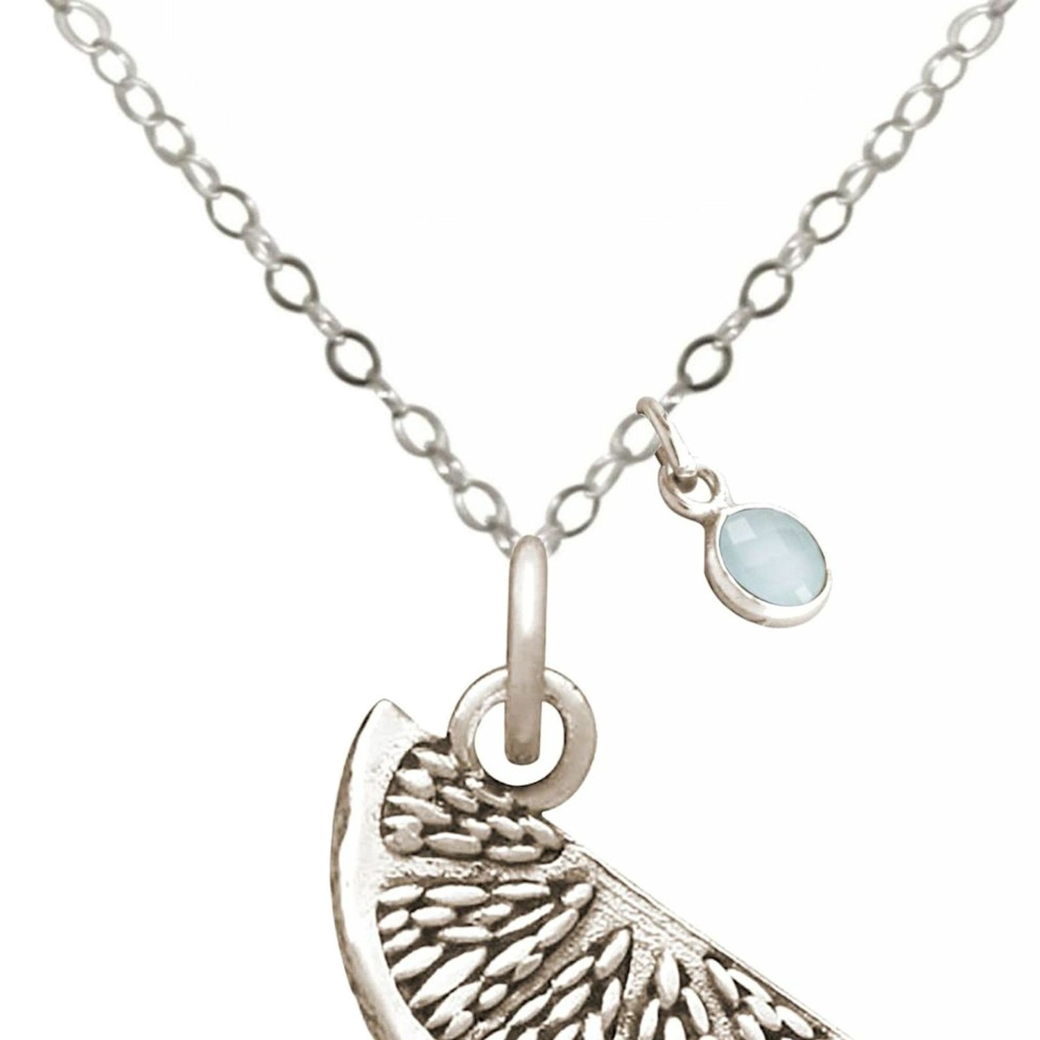 Kette mit Anhänger 'ORANGE Chalcedon'