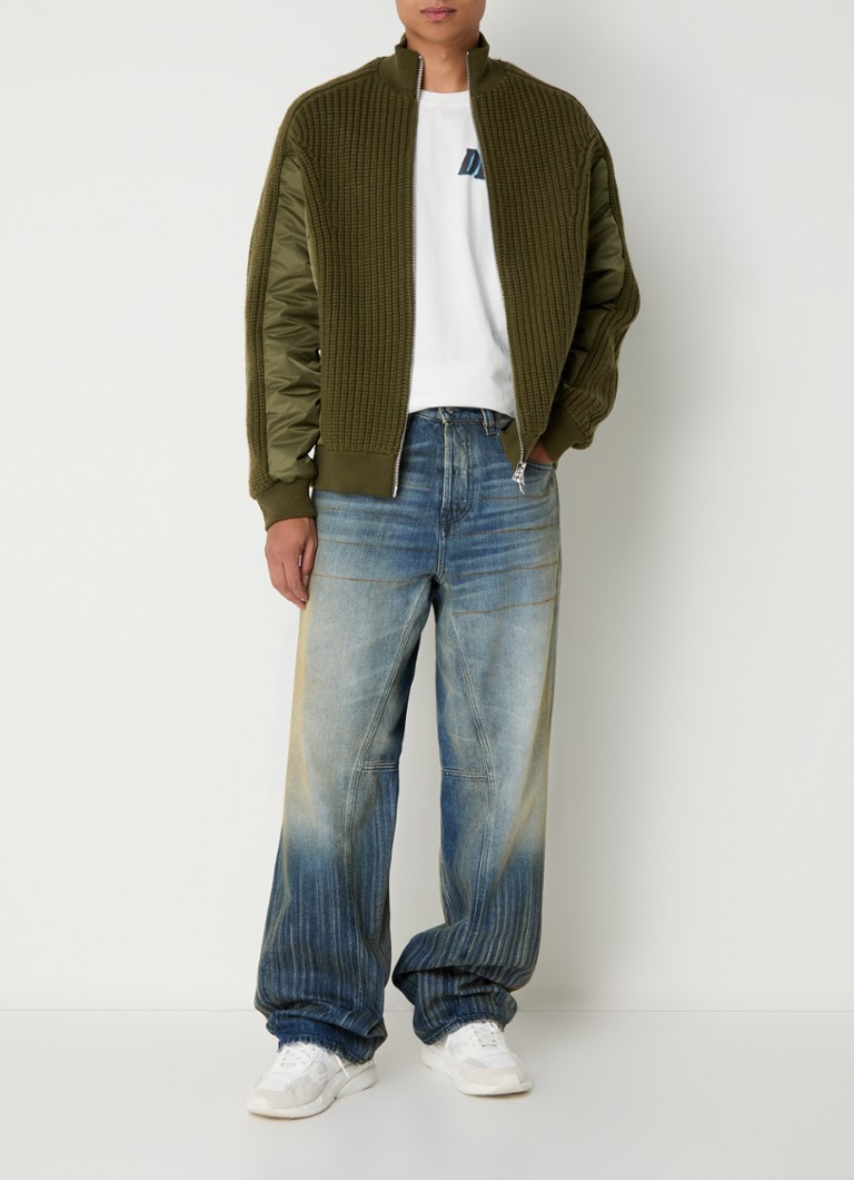 Blouson bomber Diesel K-arre en grosse maille de laine avec poches latérales