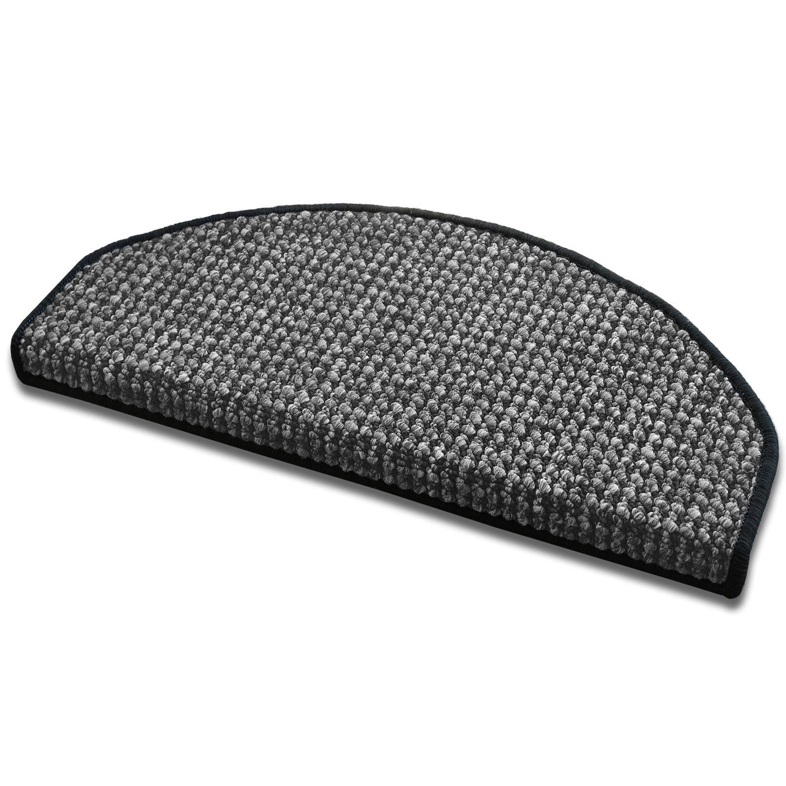 Stufenmatte Grandeur, Erhältlich in vielen Farben & Größen, Treppenschutz, Floordirekt, Halbrund, Höhe: 9 mm