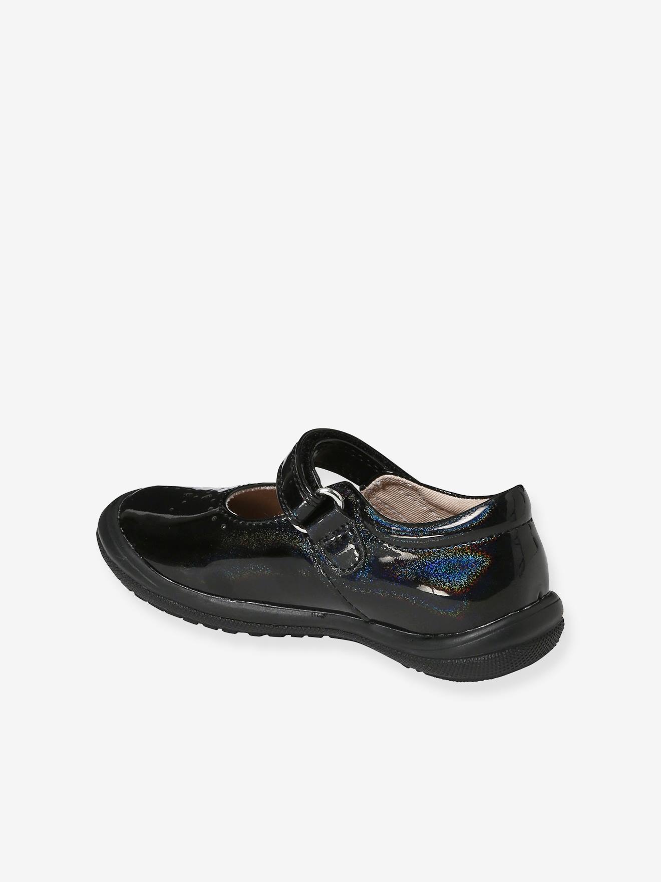 Vertbaudet Mädchen Klett-Ballerinas mit Anziehtrick - schwarz