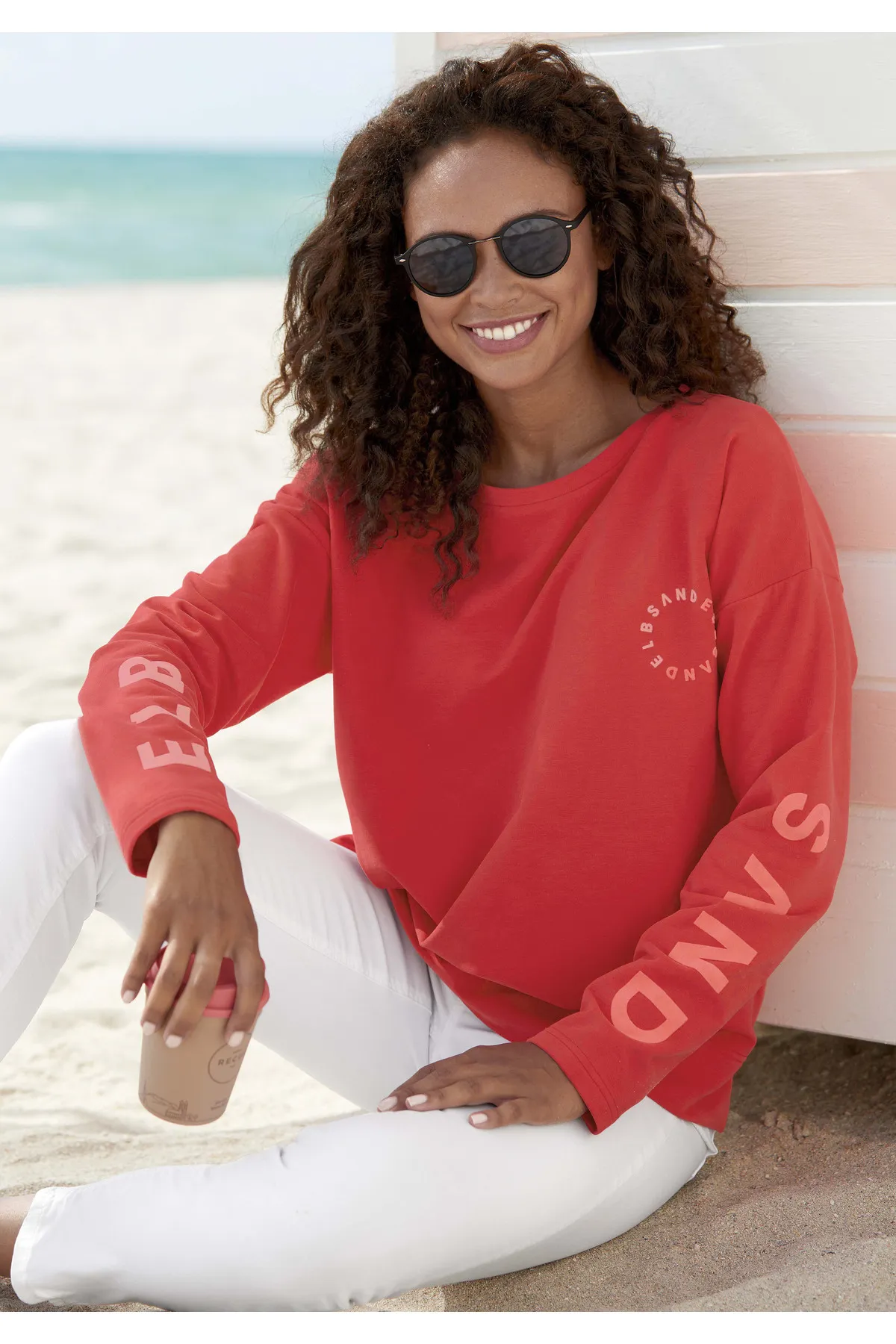 Elbsand  Sweatshirt - Rot - Regular Fit