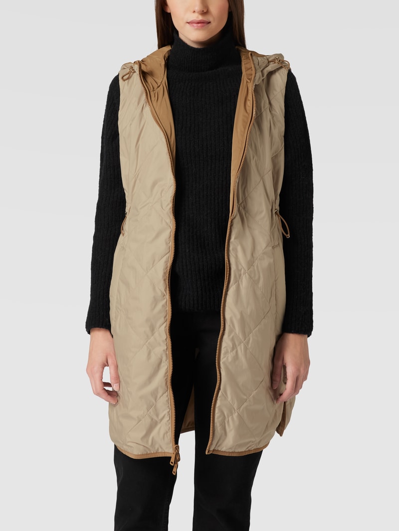 Steppweste mit Wendefunktion Modell 'VINO' in camel