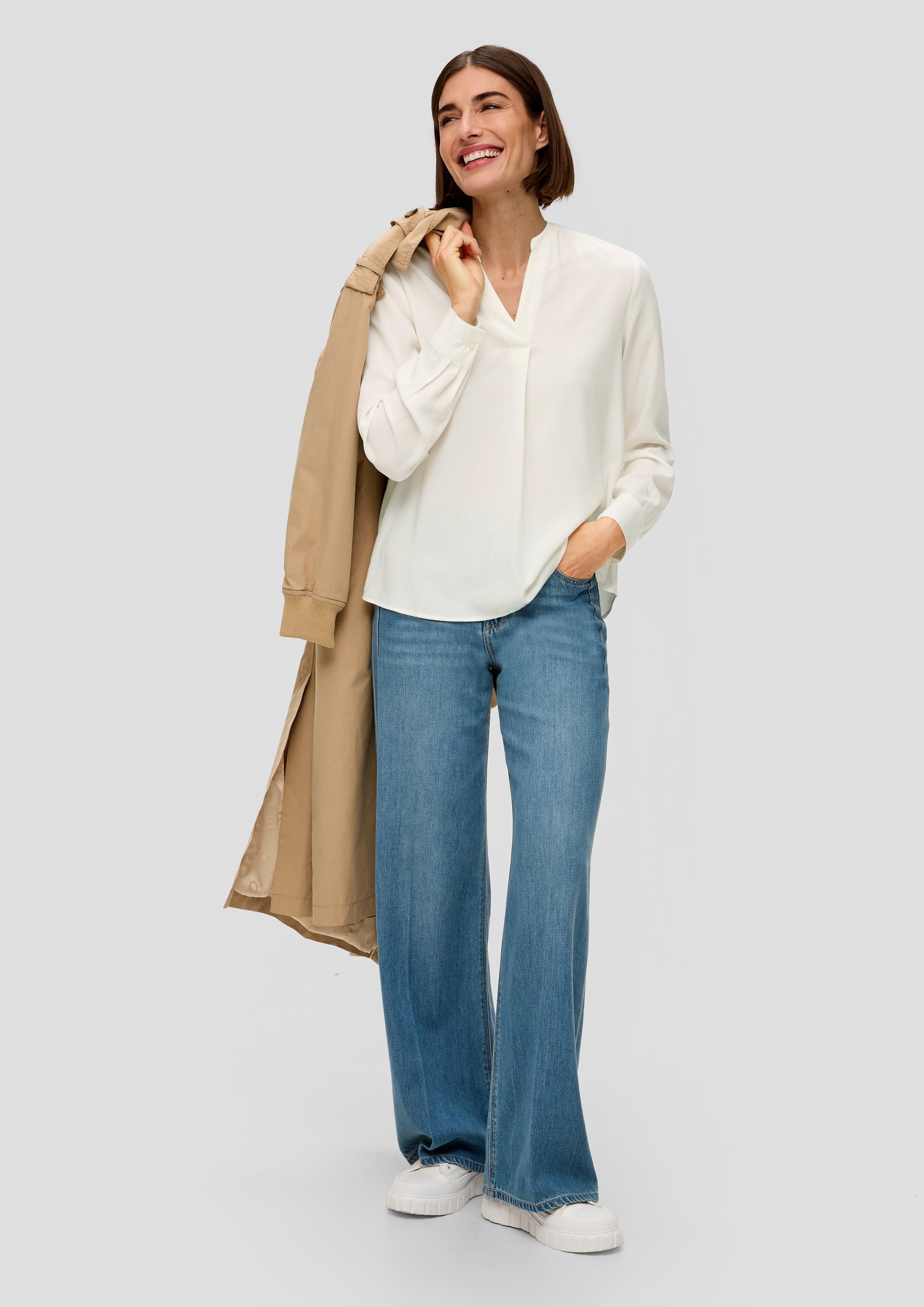 Viskosebluse mit Tunika-Ausschnitt  2142221-0210