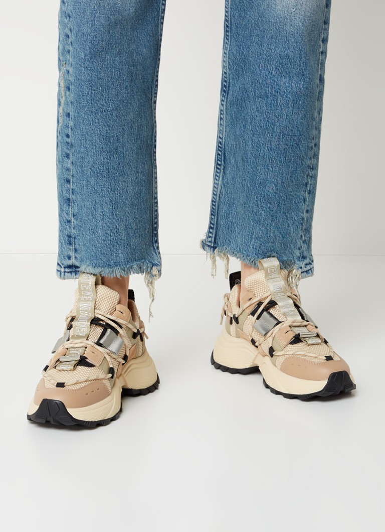 Teniși Steve Madden Tazmania cu detalii din piele ecologică