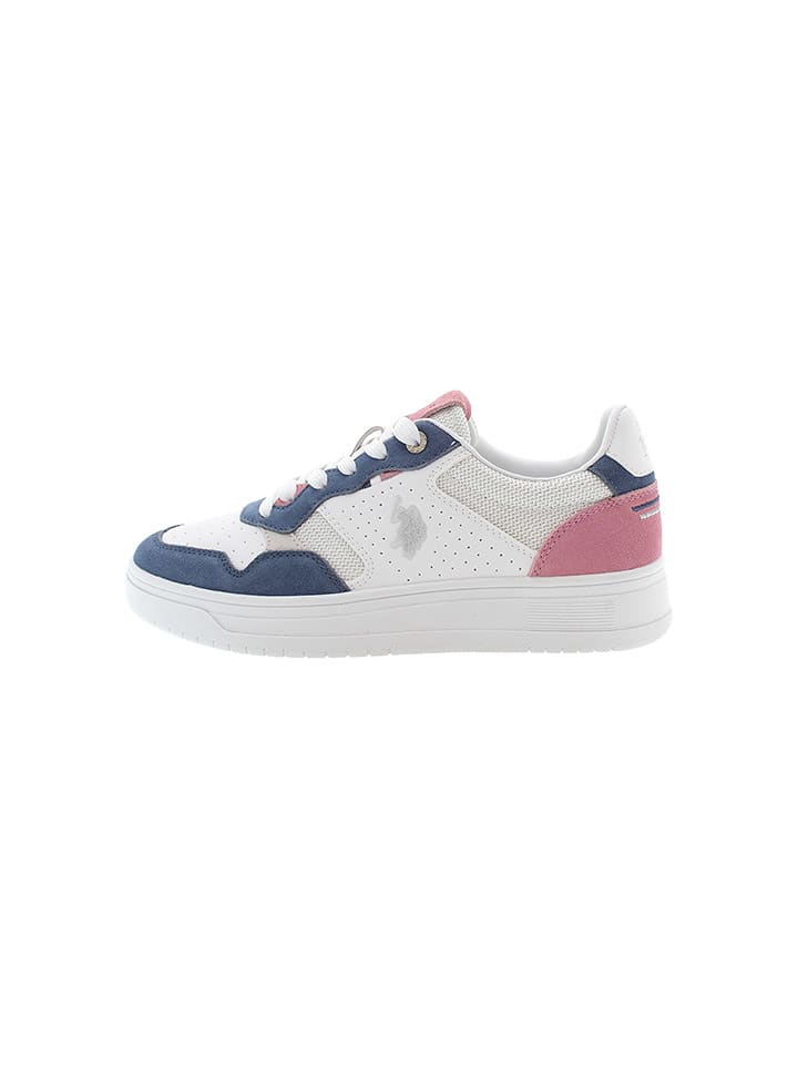 U.S. Polo Assn. Sneakers in Weiß/ Dunkelblau/ Rosa günstig kaufen