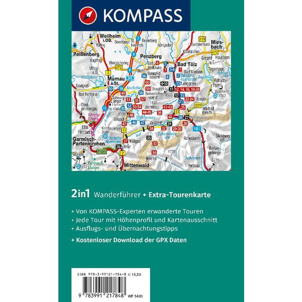 KOMPASS WANDERFÜHRER ISARWINKEL, BAD TÖLZ, LENGGRIES