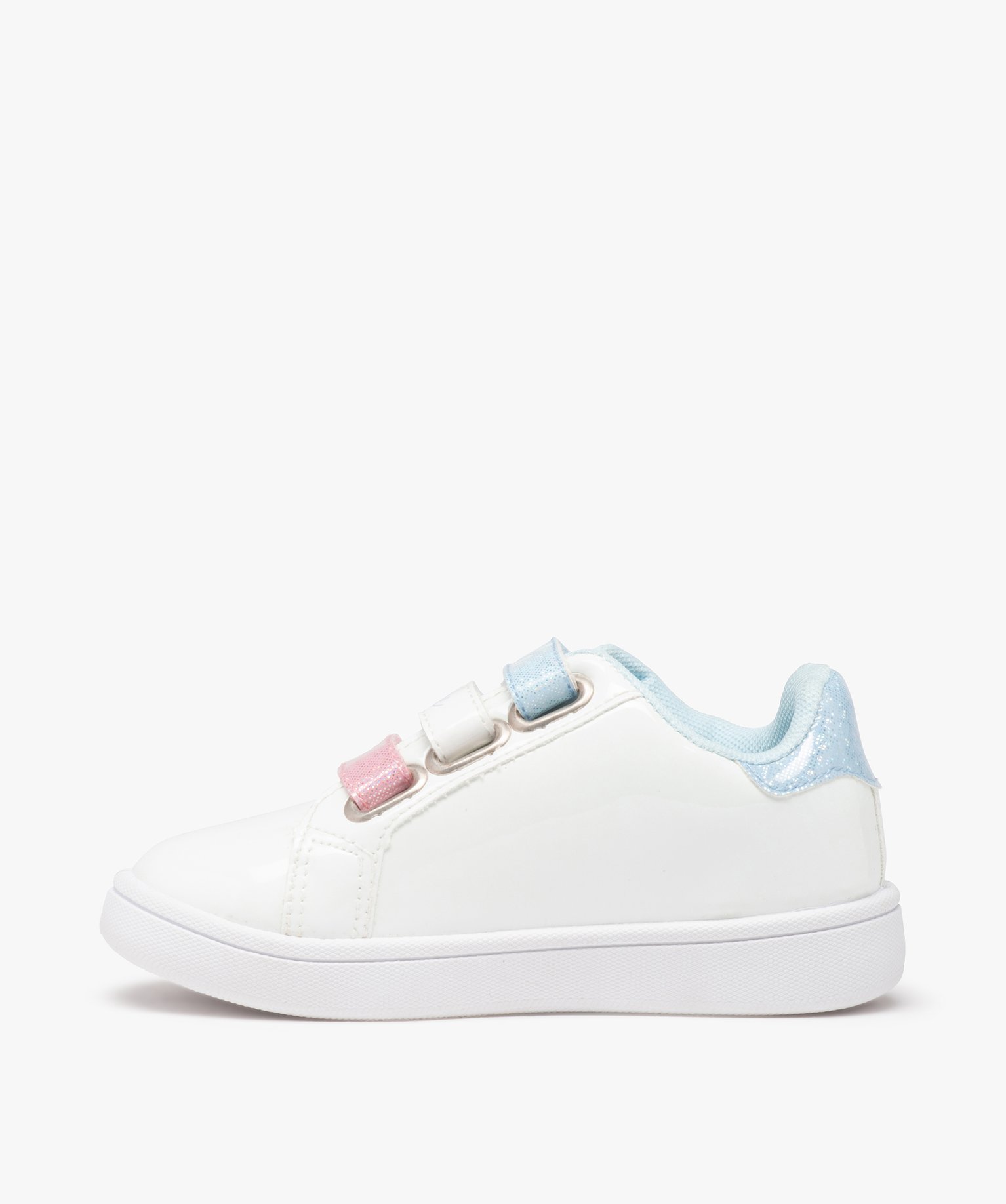 Baskets fille vernies à détails brillants - Reine des neiges blanc | GEMO