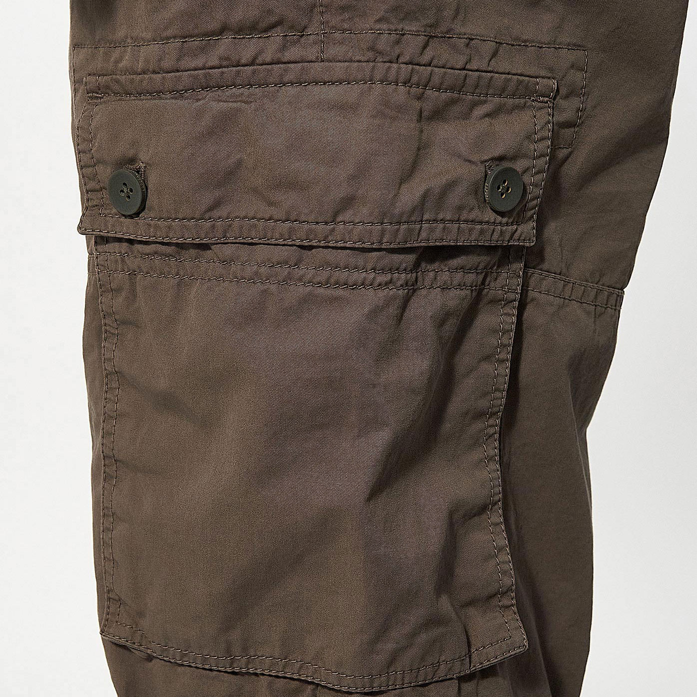 NEPAL  Bermuda cargo kaki Homme en 100% coton