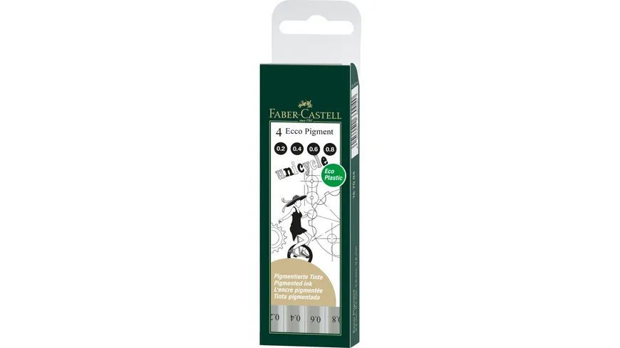 FABER-CASTELL Tintenschreiber Ecco Pigment 0,2/4/6/8mm