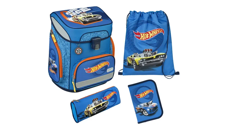 Scooli Hot Wheels EasyFit Schulranzen-Set 5teilig