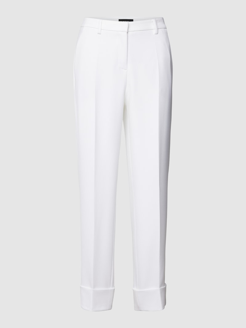 Chino mit Bundfalten Modell 'KRYSTAL' in weiss
