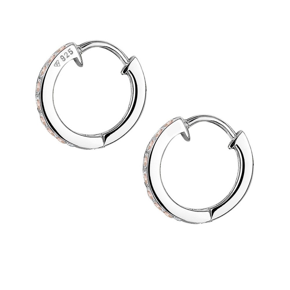 Elli Elli Boucles d'Oreilles Creolen Funkelnd Kristalle 925 Silber Boucles d'oreilles