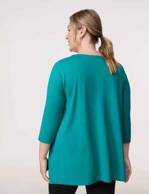 Ausgestelltes 3/4 Arm Shirt mit Frontprint
