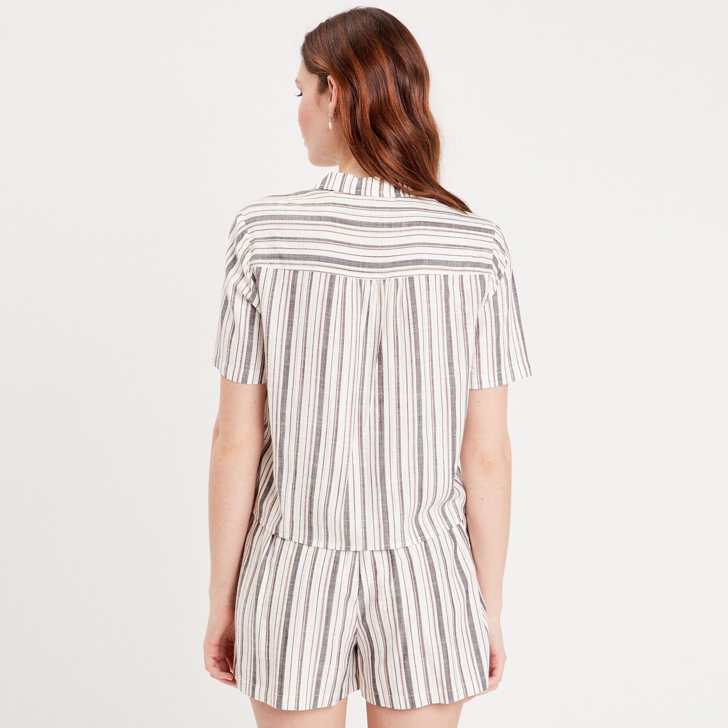 Chemise manches courtes blanc femme | Cache Cache