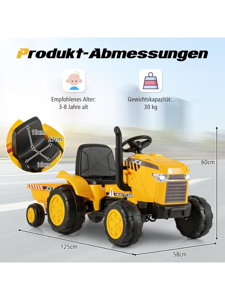 COSTWAY Kindertraktor Elektrisch 3-8 Jahre in Gelb günstig kaufen onesize