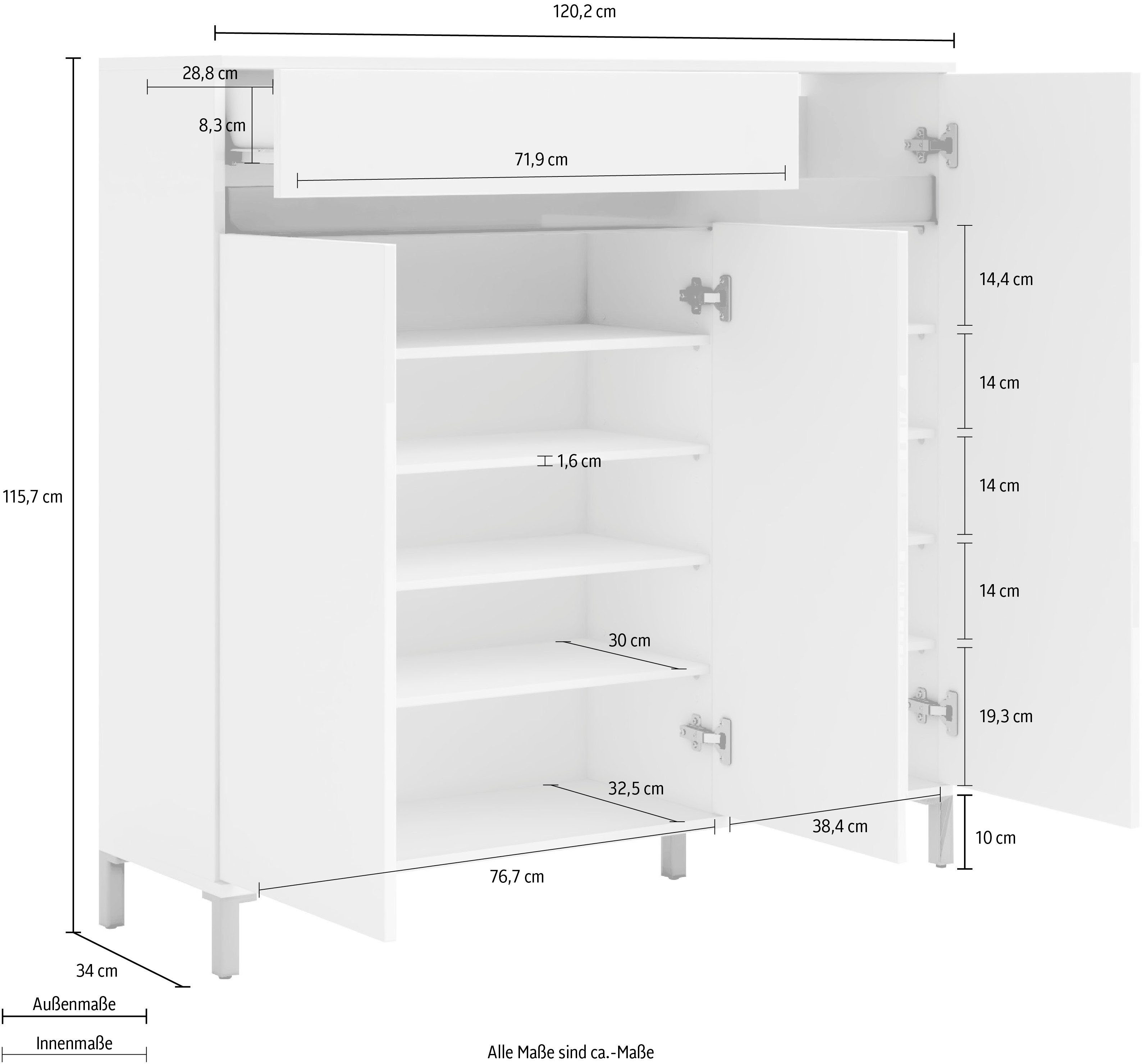 INOSIGN Schuhschrank Genio Breite 120 cm