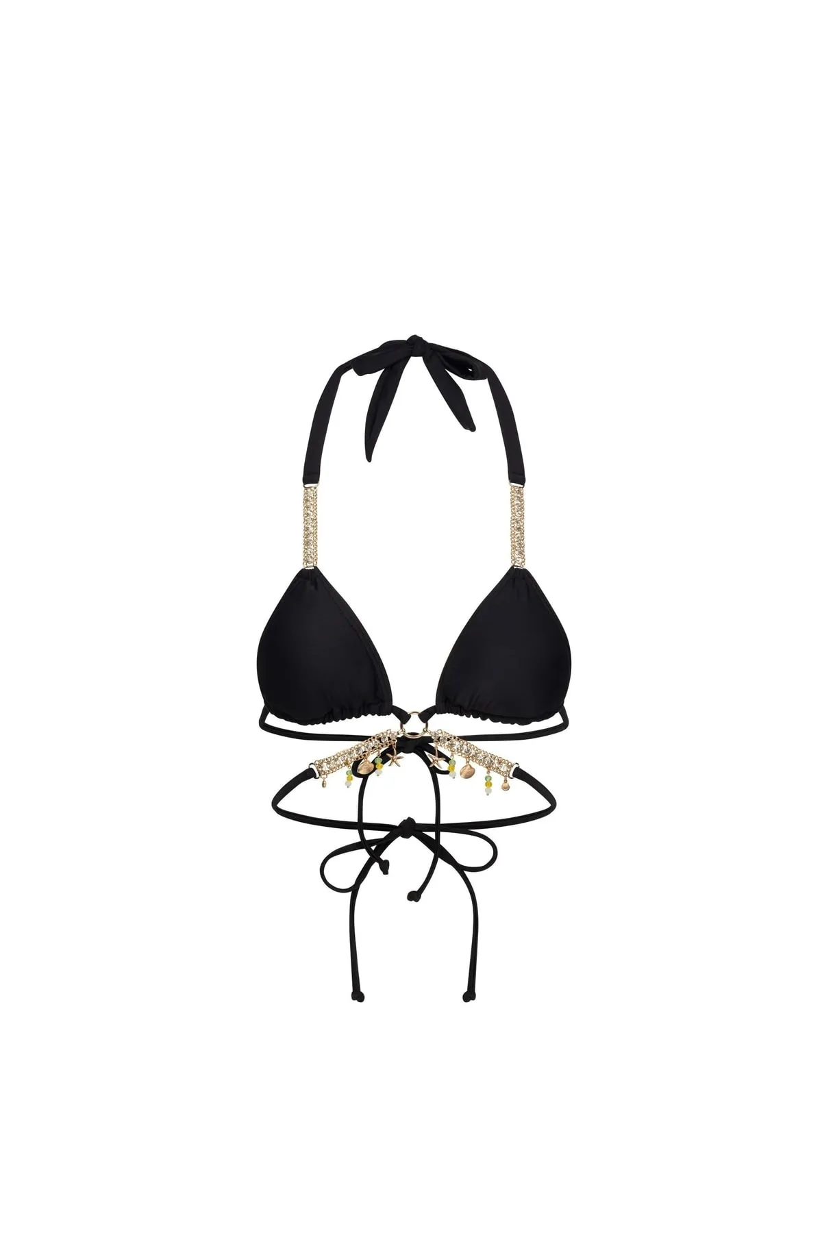 Moda Minx  Bikini-Oberteil Seychelles Starfish Triangel-Wickel-Bikinioberteil – Schwarz