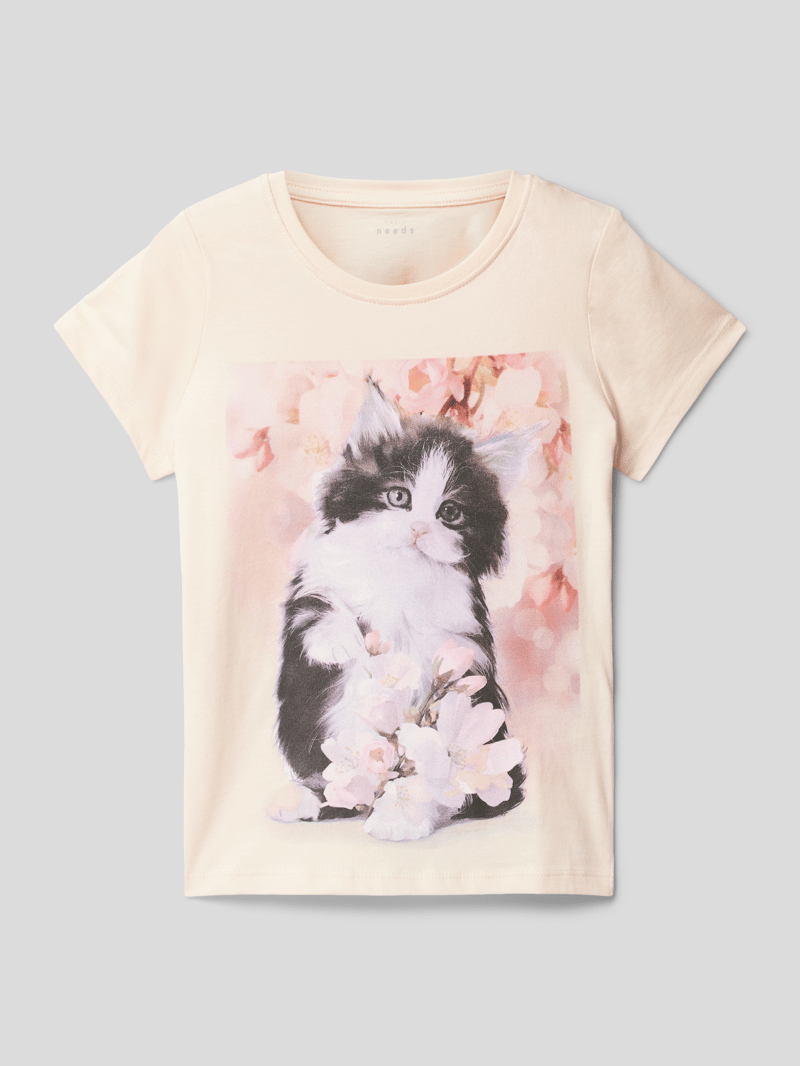 T-Shirt mit Motiv-Print Modell 'FRO' in hellrosa
