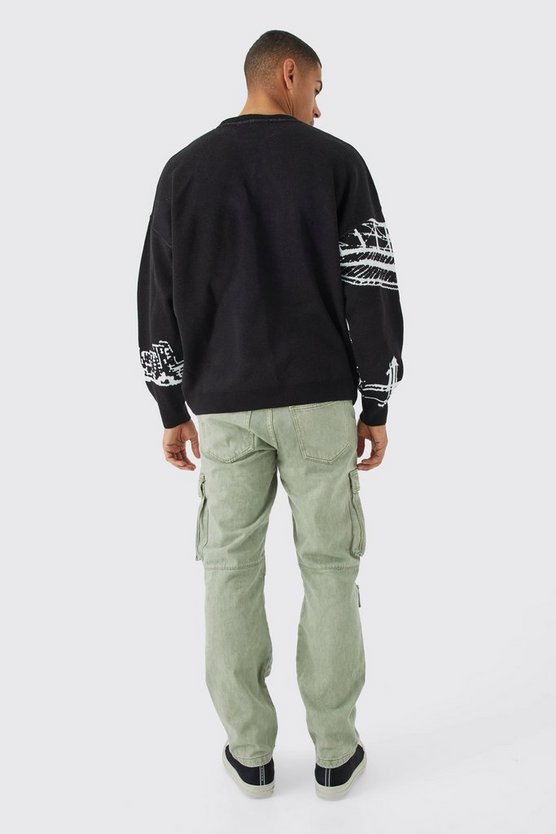 Oversize Pullover mit Print
