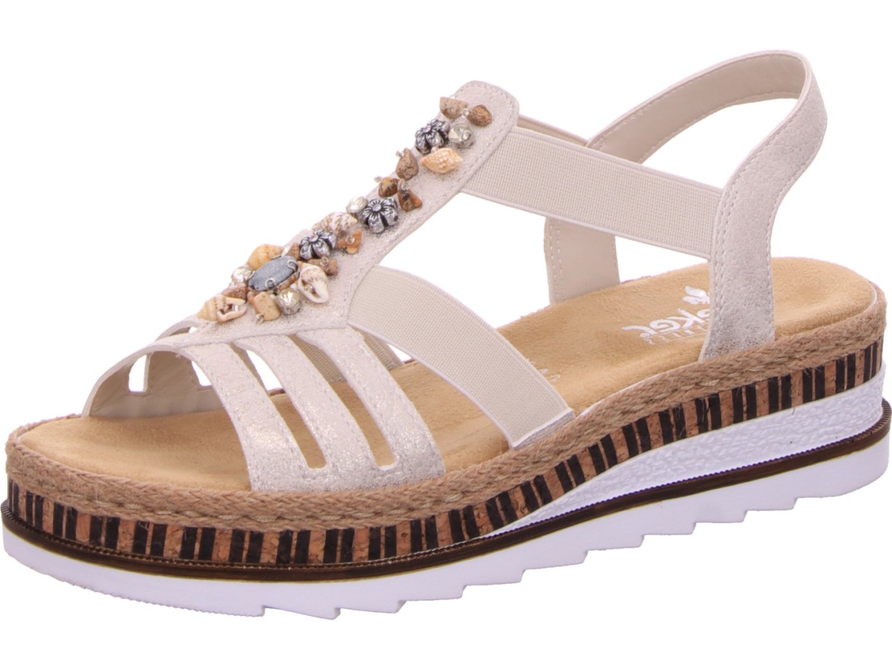 RIEKER Klassische Sandalen gold