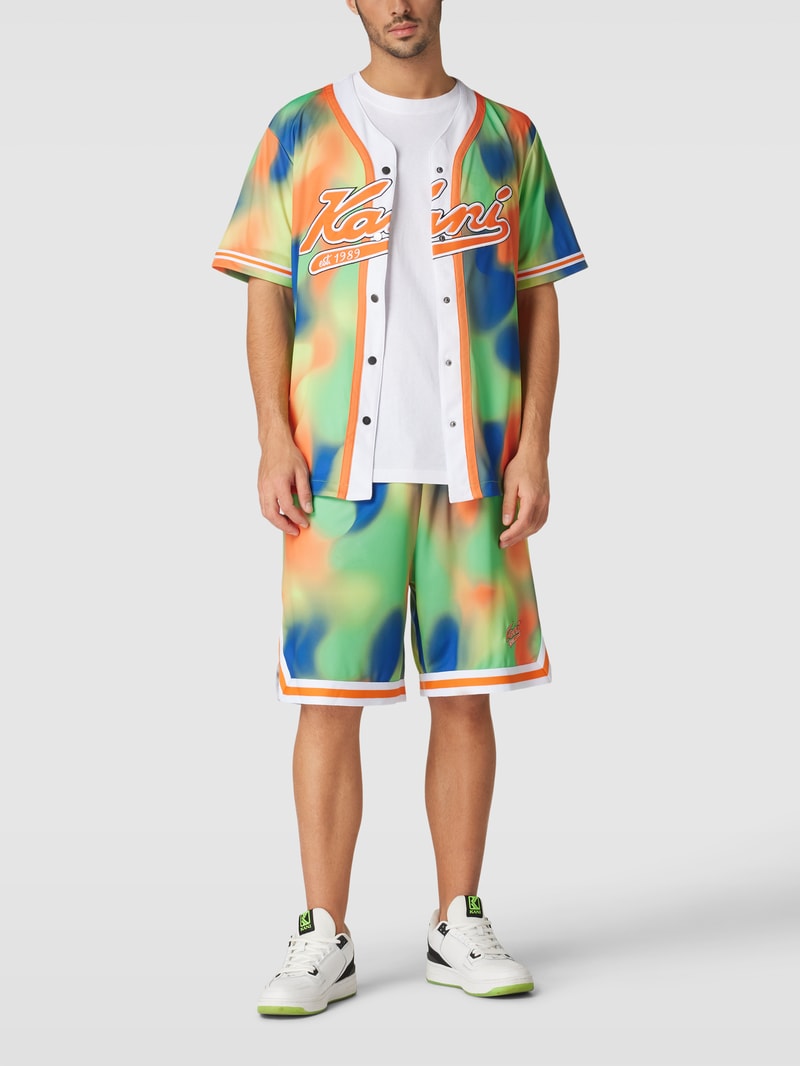 Freizeithemd mit Label-Stitching - P&C x Karl Kani in orange