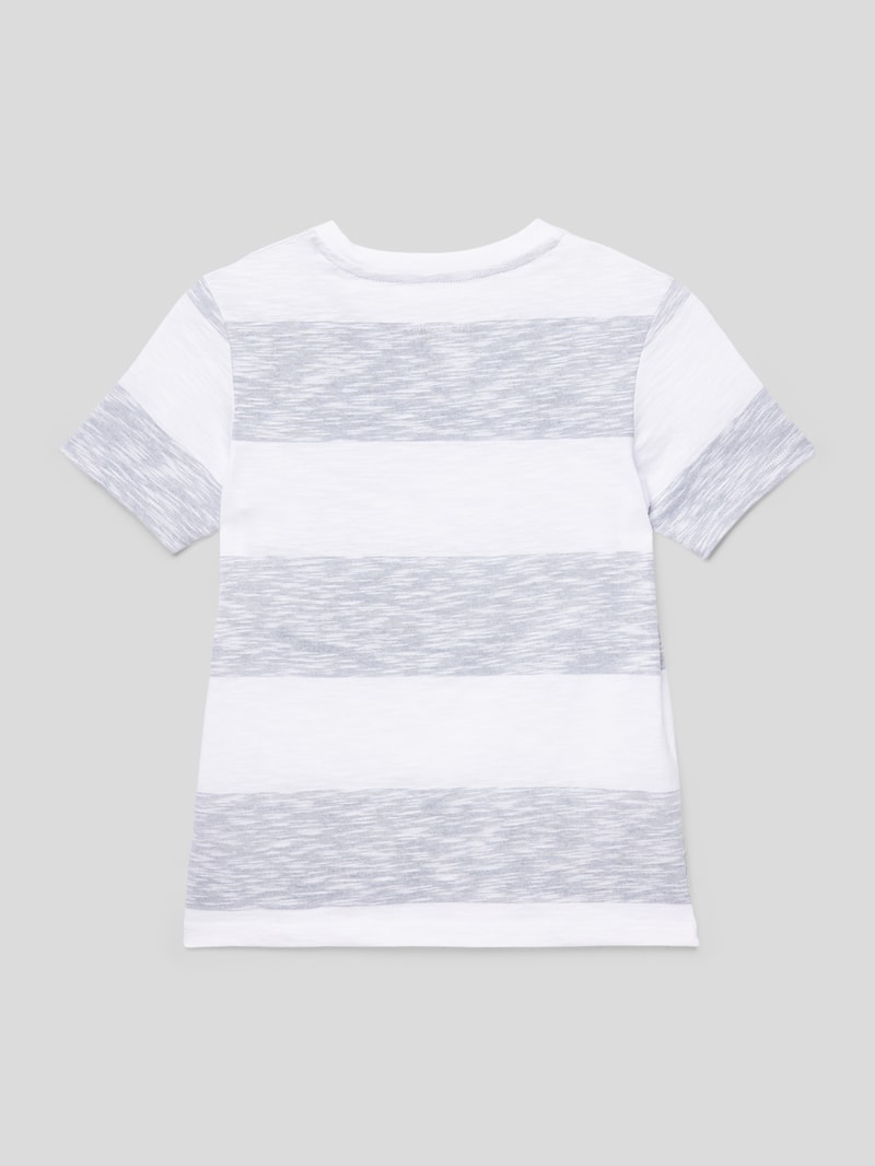 T-Shirt mit Streifenmuster Modell 'SUMMER' in graphit