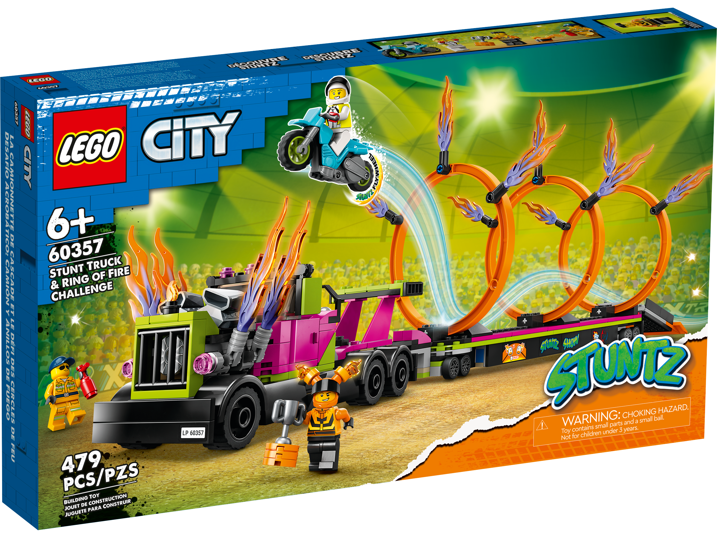 Stunttruck mit Feuerreifen-Challenge 60357